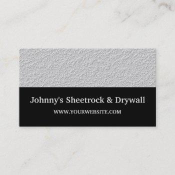 sheetrock & drywall construction business card