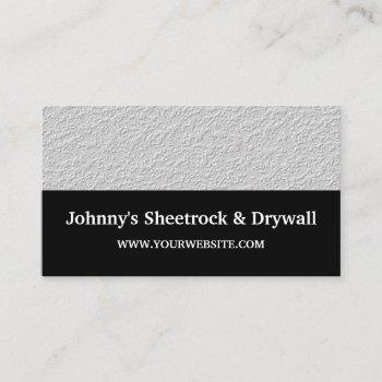 sheetrock & drywall construction business card