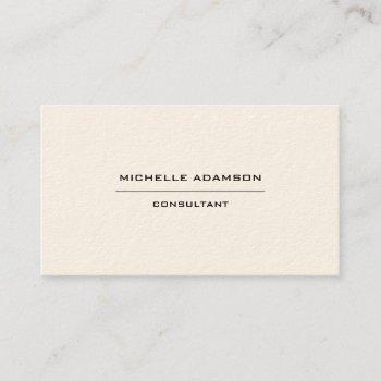 signature cream unique special minimalist business card