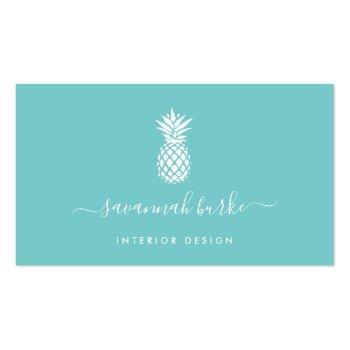 Small Signature Pineapple Business Card Front View