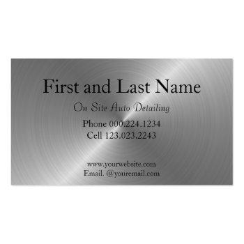 Small Silver Business Card Back View