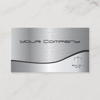 silver corporate attorney business card