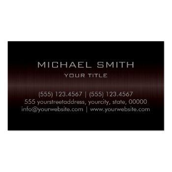 Small Silver Stainless Steel Metal Business Card Back View