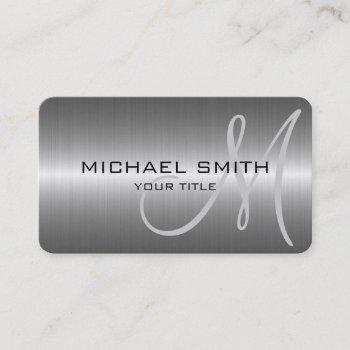 silver stainless steel print metal business card