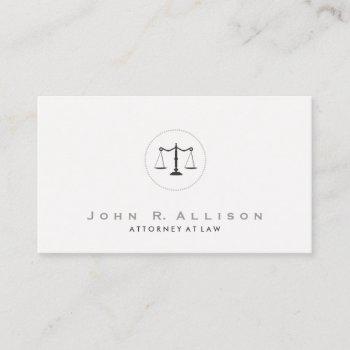 simple and elegant justice scale attorney business card