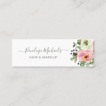 simple and pretty floral mini business card