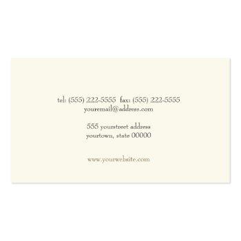 Small Simple And Sophisticated Attorney Ivory Business Card Back View