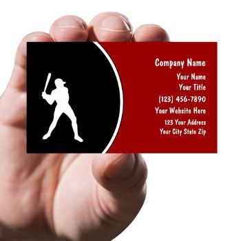 simple baseball business cards