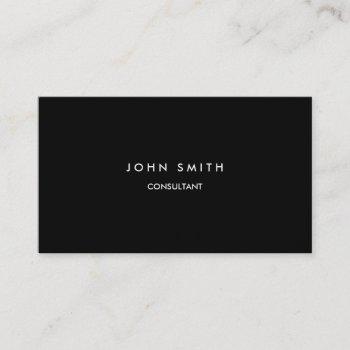 simple basic black, two-sided business card