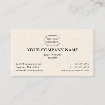 simple black corporate business - add your logo business card