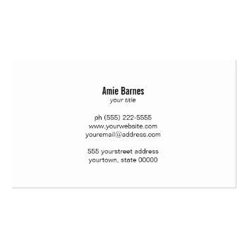 Small Simple Black Textured Leather Look Professional Business Card Back View