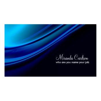 Small Simple Blue Business Card Front View