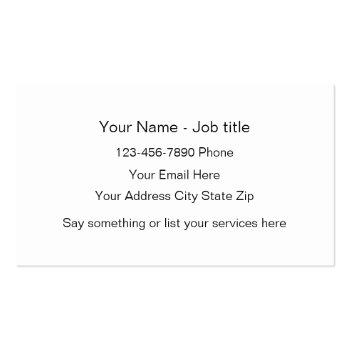 Small Simple Business Cards Back View
