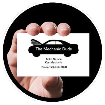simple car mechanic business card