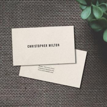 simple cool paper texture consultant business card