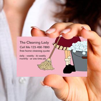 simple cute cleaning service business card
