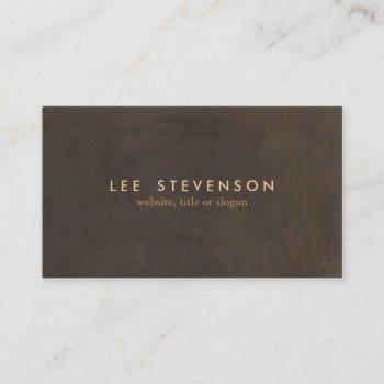 simple elegant brown leather professional business card