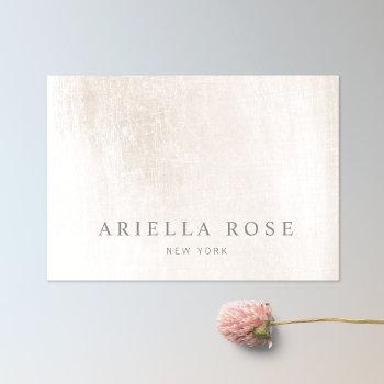 simple elegant brushed white marble professional business card