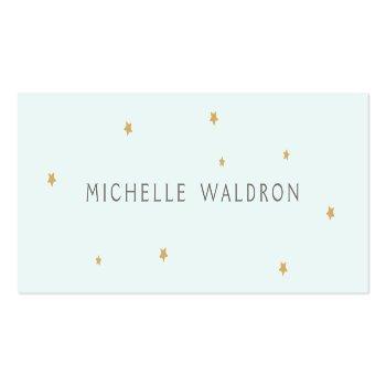 Small Simple Elegant Gold Stars Mommy Card Front View