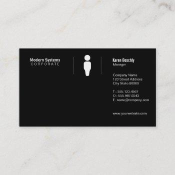 simple grid business card