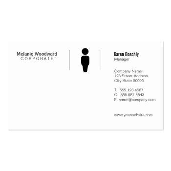 Small Simple Grid Business Card Front View
