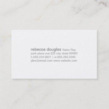 simple grid text (grey) business card
