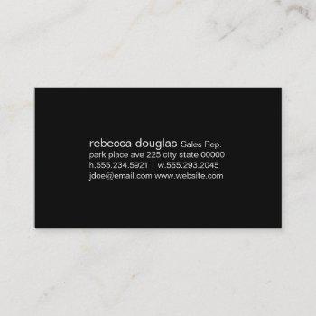 simple grid text (white) business card