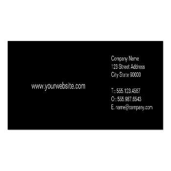 Small Simple Grid Variation (black) Mini Business Card Back View
