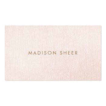 Small Simple, Light Blush Pink, Stylish Minimalistic Business Card Front View