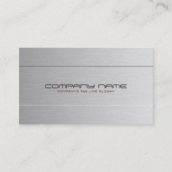 simple light gray brushed aluminum texture look business card