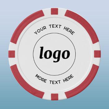 simple logo and text business promotional poker chips