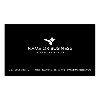 Small Simple Martial Arts Business Card Front View