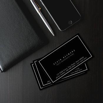 simple & minimalist basic black professional business card