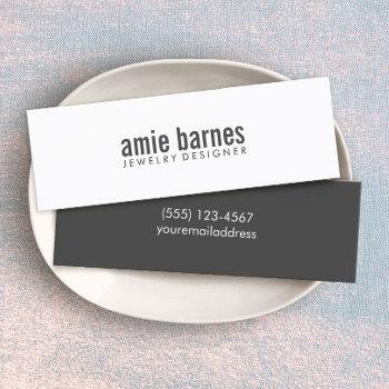  simple modern  and bold black and white mini business card