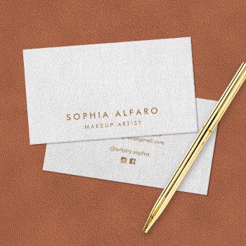 simple modern, elegant grey beauty professional bu business card