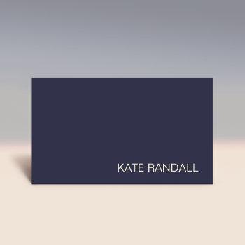 simple modern navy blue professional business card