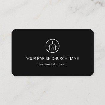 simple modern pastor religious church  business card
