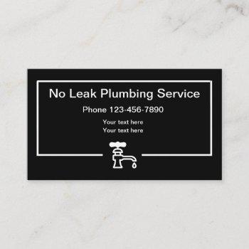 simple modern plumber service business card