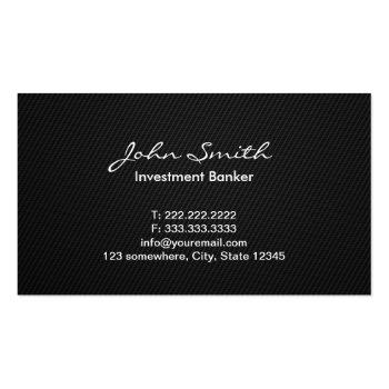 Small Simple Monogram Investment Banker Business Card Back View