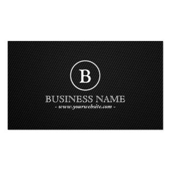 Small Simple Monogram Investment Banker Business Card Front View