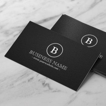 simple monogram investment banker business card