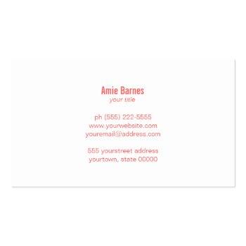 Small Simple Muted Pink Textured Leather Look Feminine Business Card Back View