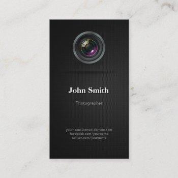 simple plain black - photographer cinematographer business card