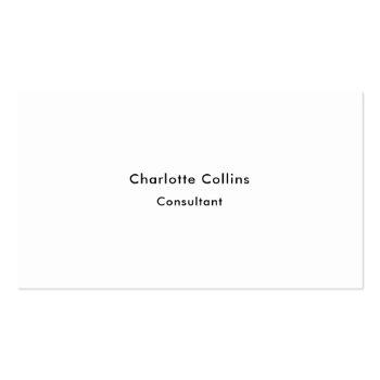 Small Simple Plain Minimalist Professional Modern Business Card Front View