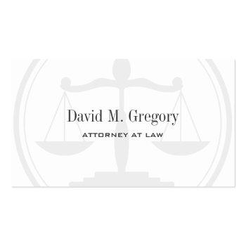 Small Simple Professional Attorney Lawyer Law Firm Business Card Front View