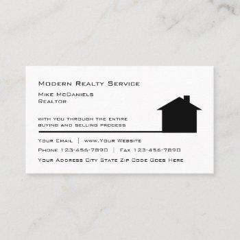 Small Simple Real Estate Theme Business Card Front View