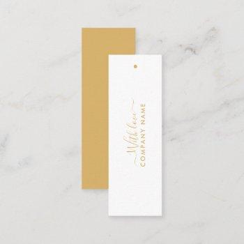 simple script - gold & white gift tags