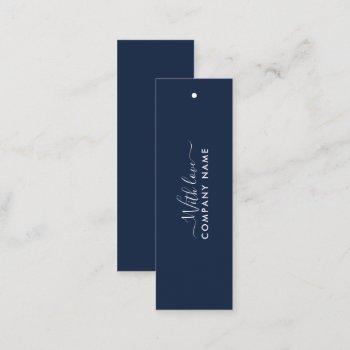 simple script - navy blue & white gift tags