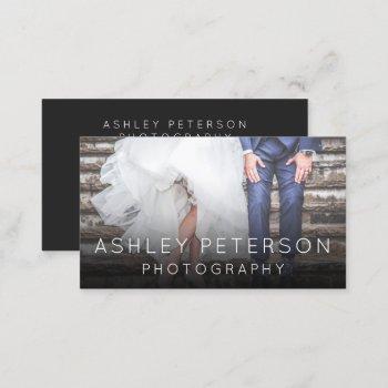 simple wedding photography minimal typography business card