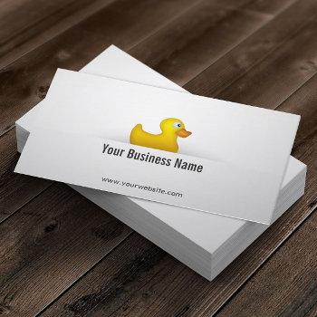 simple yellow rubber duck business card